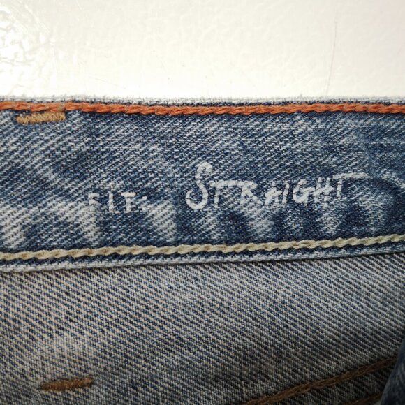 Eddie Bauer Men's Medium Wash Size 36/34 Straight Fit Blue Jeans - Picture 5 of 16